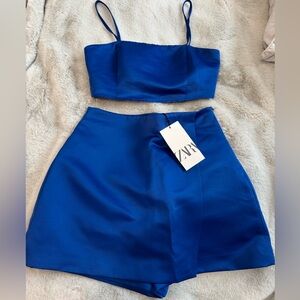 Zara Blue satin Set